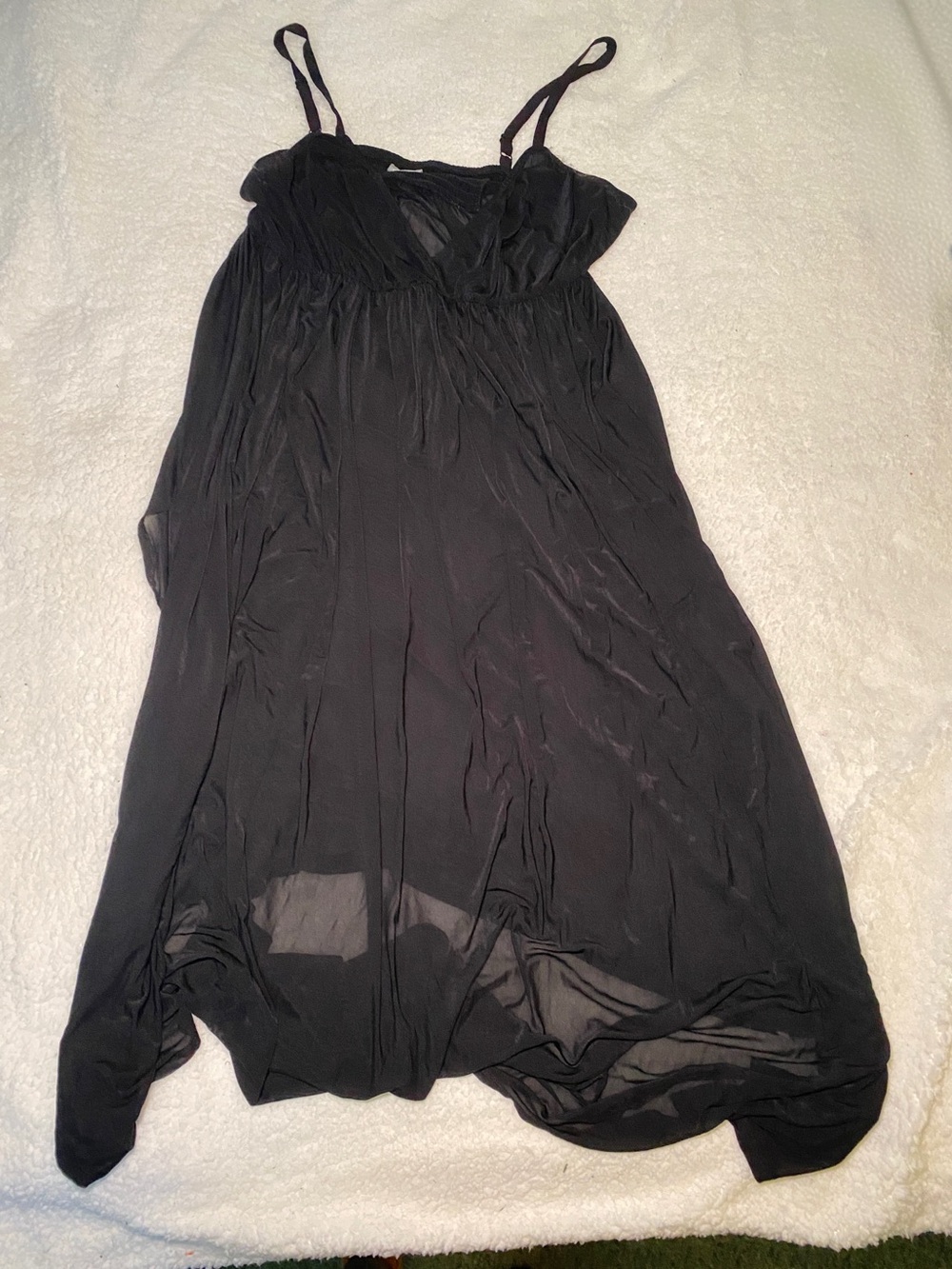 torridw Black Sheer Spaghetti-Strap Swim Coverup